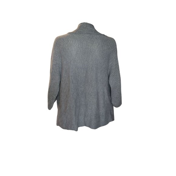 Eileen‎ Fisher Womens Open Front Cardigan Sweater XL Gray Knitted Lightweight - Picture 1 of 7